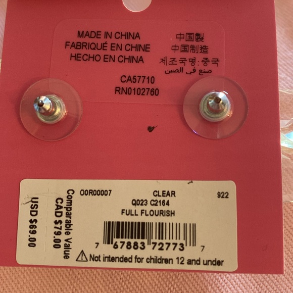 NWT Kate spade crystal full flourish earrings - Picture 3 of 3